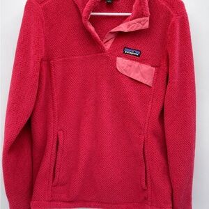 Patagonia Women's Polartec Thermal Pro Fleece Pullover Pink Size M Snap‎ Nec